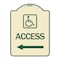 Signmission Access W/ Updated Isaand Left Arrow Heavy-Gauge Aluminum Architectural Sign, 24" H, TG-1824-24358 A-DES-TG-1824-24358 - alternate 1